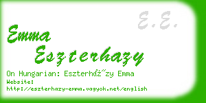 emma eszterhazy business card